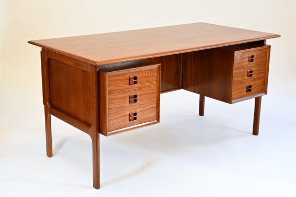 Bureau en teck double face à Arne Vodder de Brouer Møbelfabrik, Danemark, années 1960(SOLD)