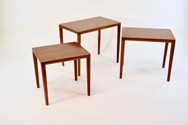 Tables Gigognes de Bramin, Danemark, 1950s en teck, Designer H,W, Klein pour Bramin 60's