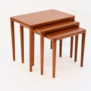 Tables Gigognes de Bramin, Danemark, 1950s en teck,Designer H,W,Klein pour Bramin 60's