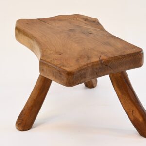 Tabouret Brutalist en chêne