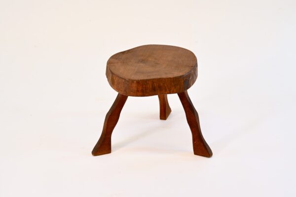 Tabouret Brutalist en chêne brut – Image 2