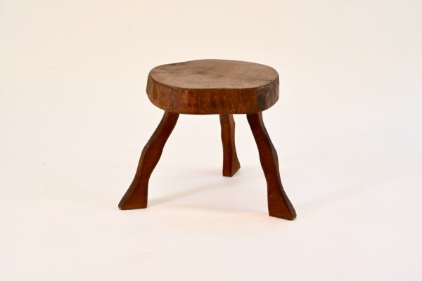 Tabouret Brutalist en chêne brut – Image 3
