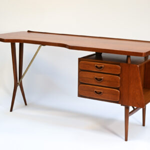 Bureau en teck Louis van-Teeffelen édition Webé 1960