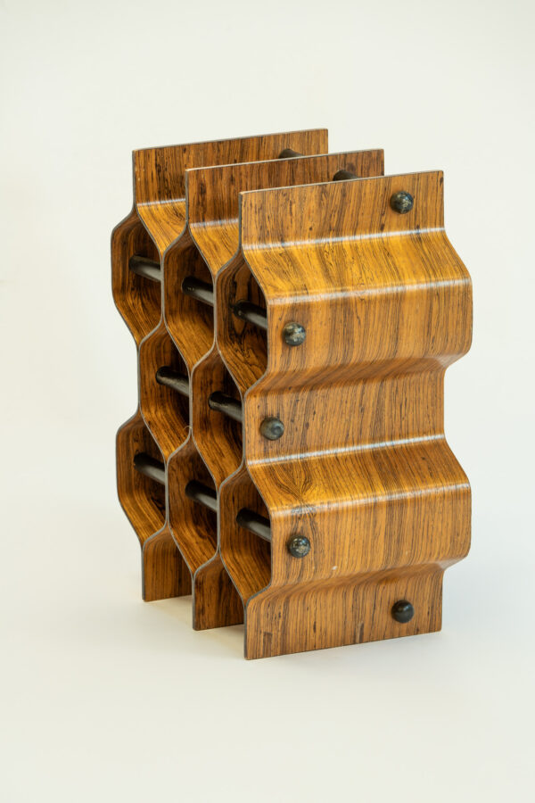 Porte-bouteilles en bois de rose de Torsten Johansson, Suède, 1960