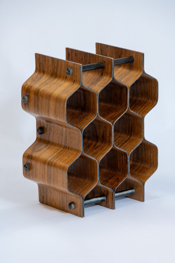 Porte-bouteilles en bois de rose de Torsten Johansson, Suède, 1960