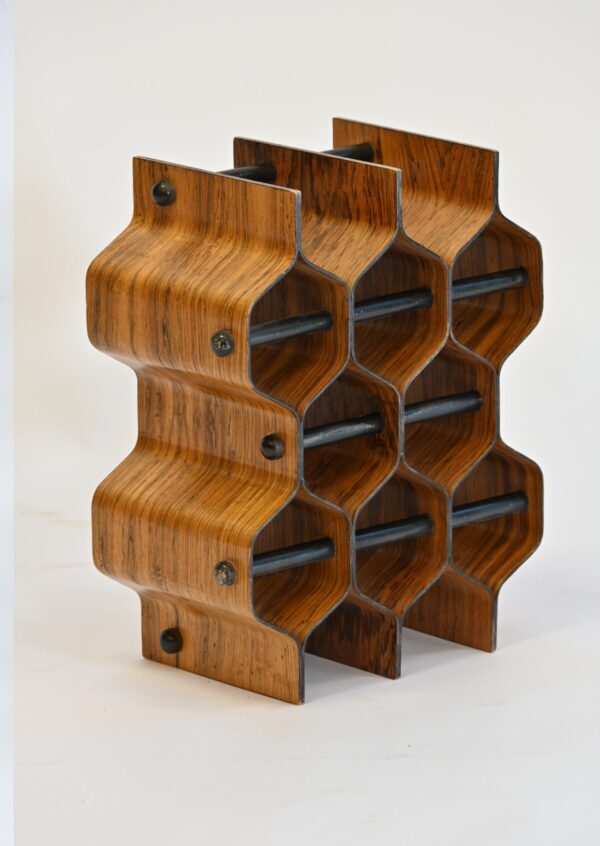 Porte-bouteilles en bois de rose de Torsten Johansson, Suède, 1960