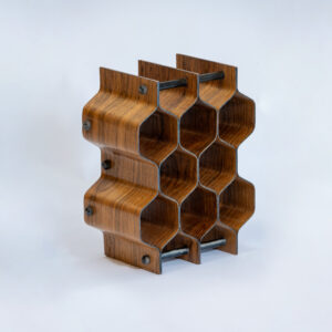 Porte-bouteilles en bois de rose de Torsten Johansson, Suède, 1960