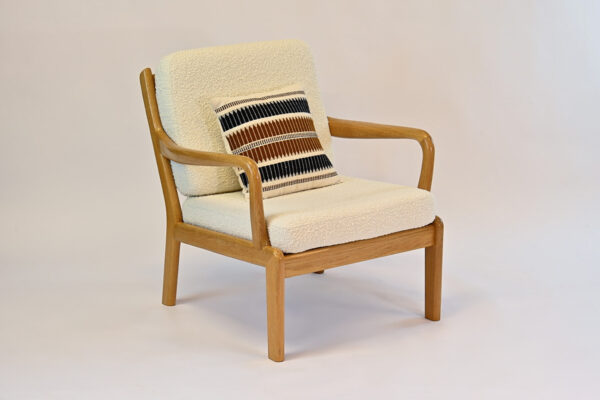 Paire de fauteuils vintage L. Olsen & Son en chêne (sold) – Image 7