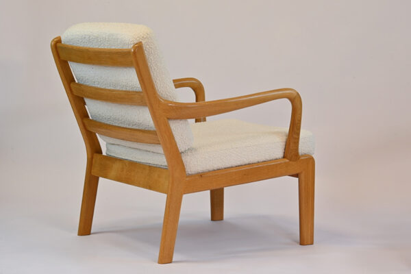 Paire de fauteuils vintage L. Olsen & Son en chêne (sold) – Image 3