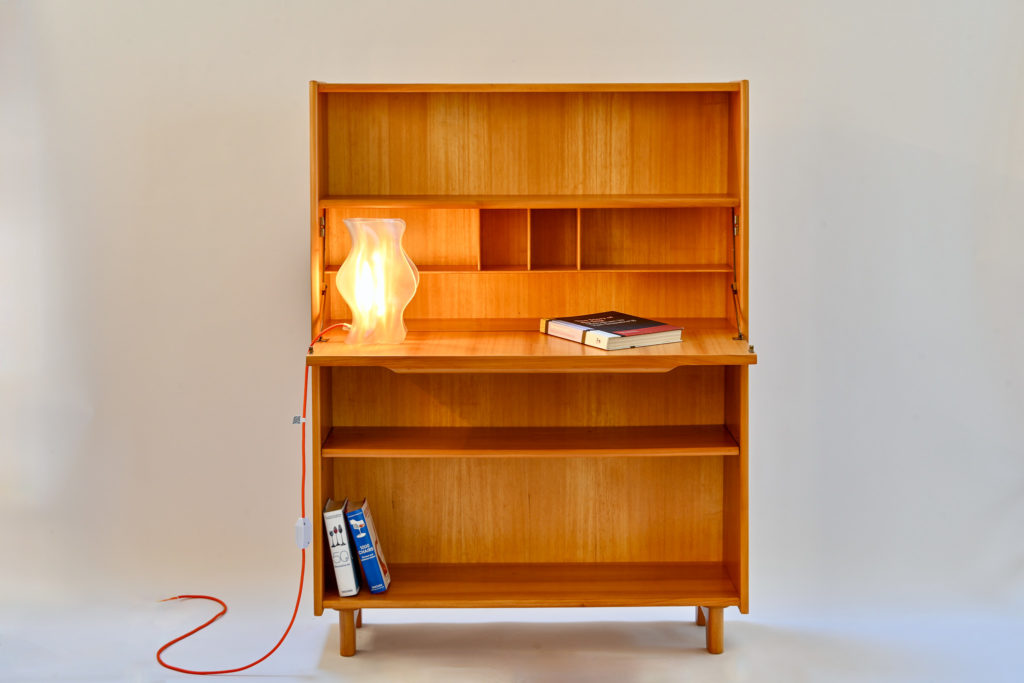 Meuble Bibliothèque Pastoe avec rangements, Cees BRAAKMAN – 1950 pastoe en bois de Merisier