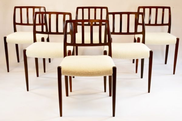Chaises Neil's Otto Moller en palissandre model 83