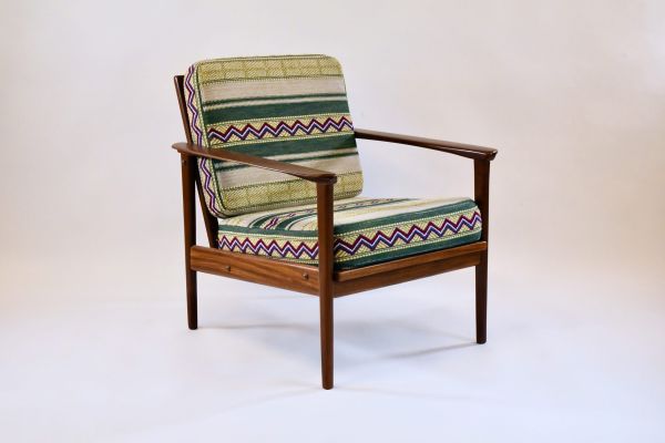 fauteuil vintage tissu Pierre FREY